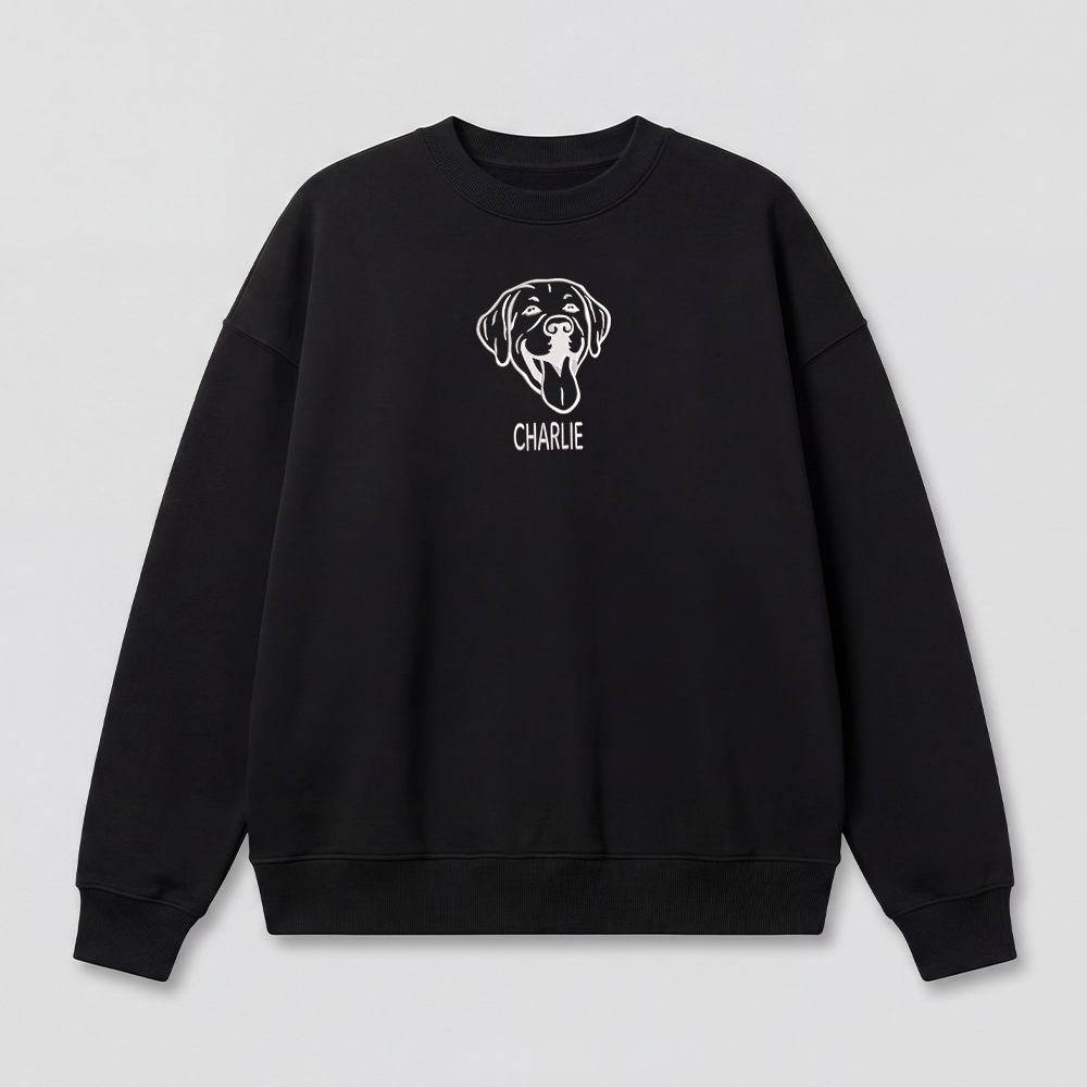 Pet Embroidered Sweatshirt – Outline