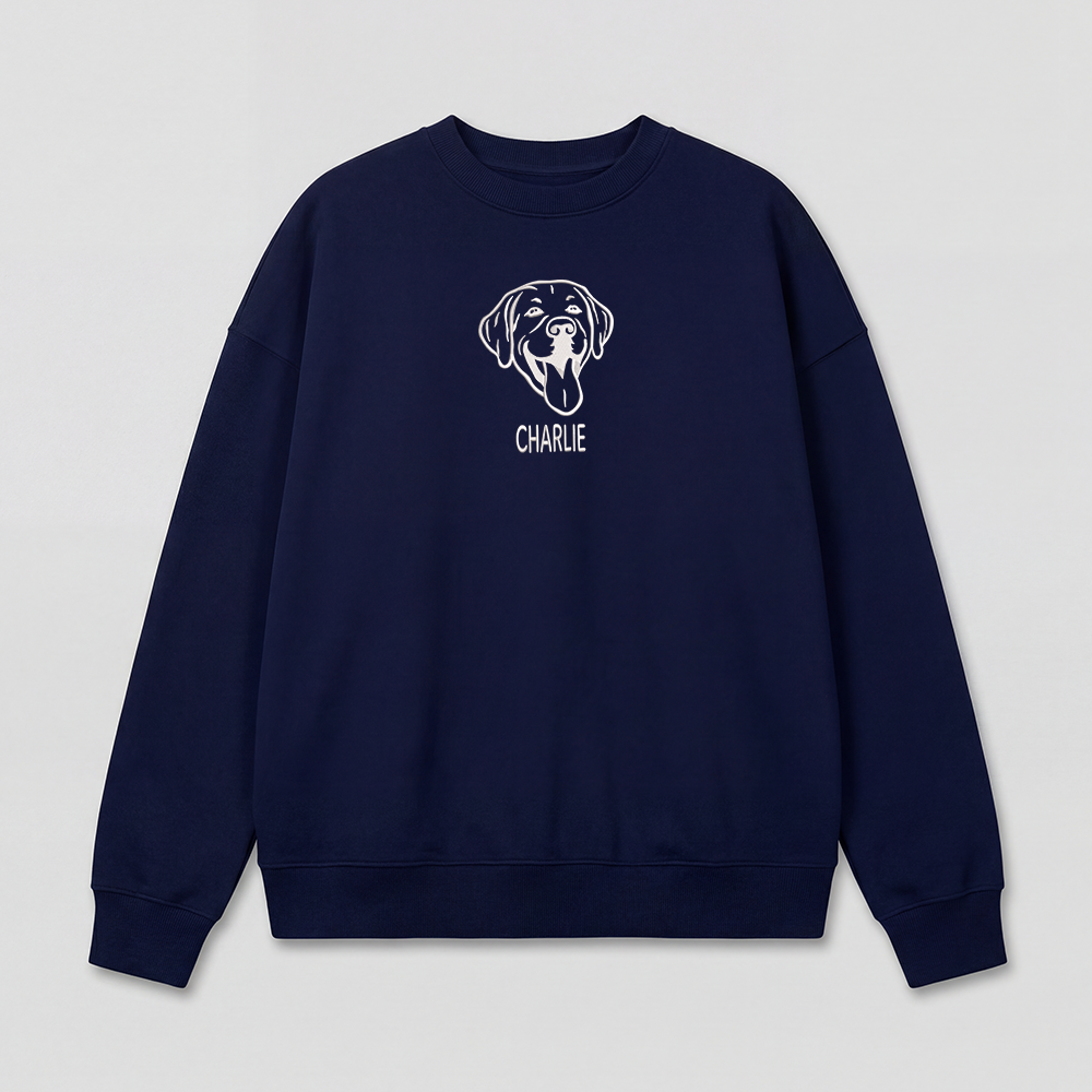 Pet Embroidered Sweatshirt – Outline