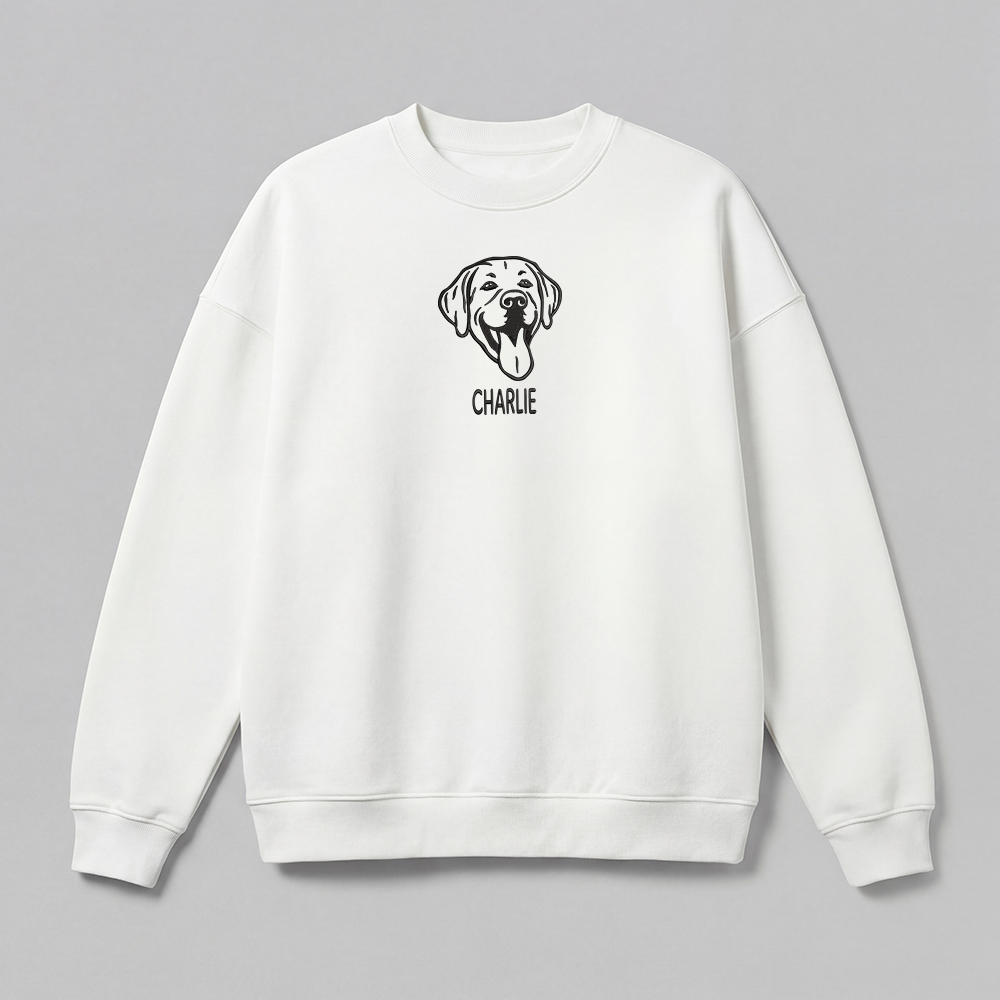 Pet Embroidered Sweatshirt – Outline