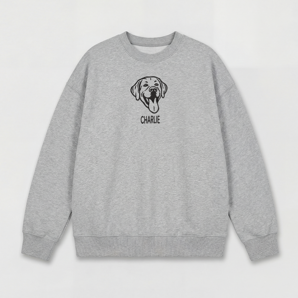 Pet Embroidered Sweatshirt – Outline