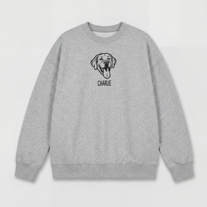 Pet Embroidered Sweatshirt – Outline