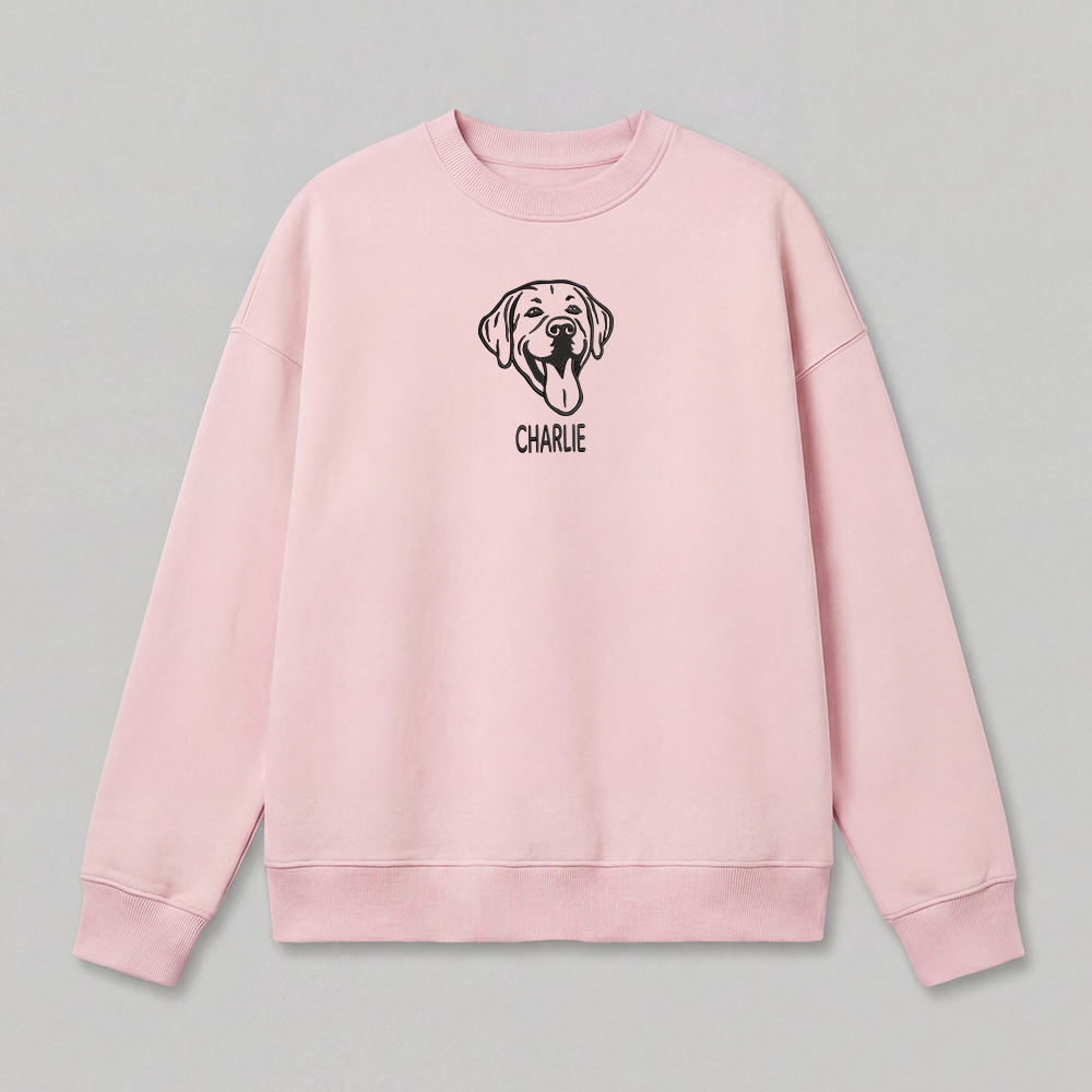 Pet Embroidered Sweatshirt – Outline