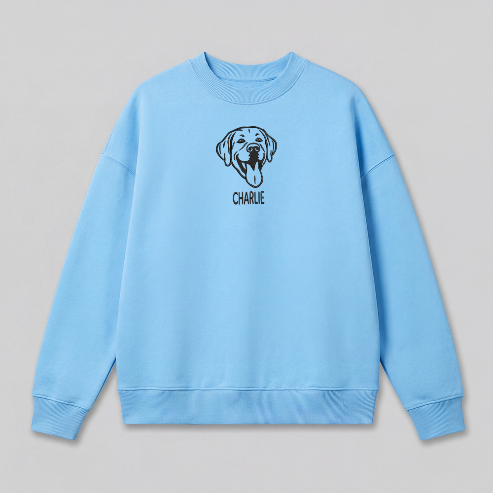 Pet Embroidered Sweatshirt – Outline