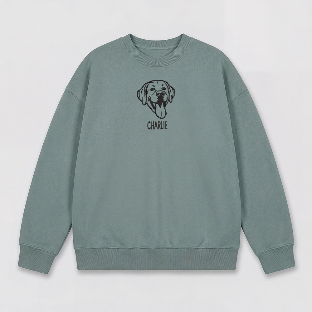 Pet Embroidered Sweatshirt – Outline
