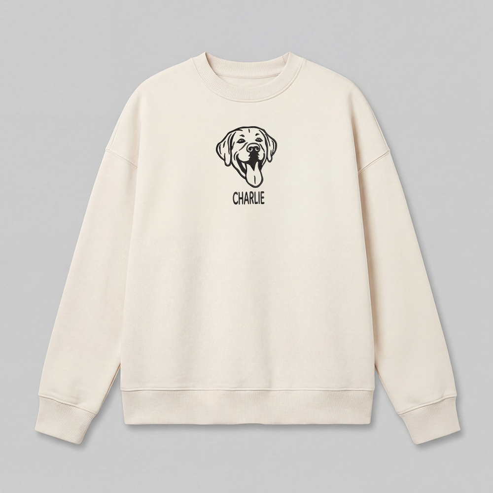 Pet Embroidered Sweatshirt – Outline