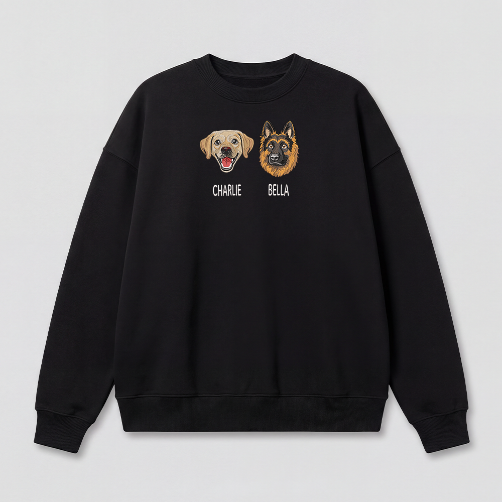 Pet Embroidered Sweatshirt - Full Color