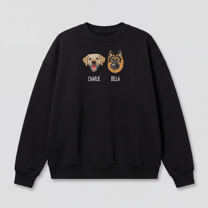 Pet Embroidered Sweatshirt - Full Color