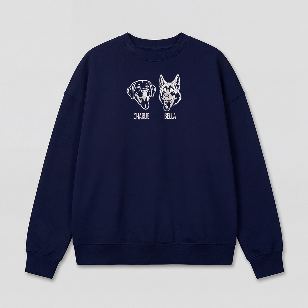 Pet Embroidered Sweatshirt – Outline