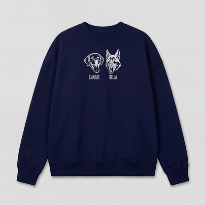 Pet Embroidered Sweatshirt – Outline