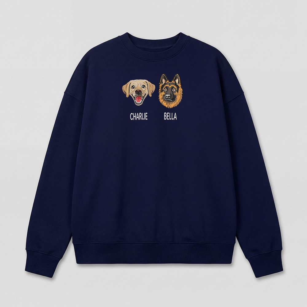 Pet Embroidered Sweatshirt - Full Color