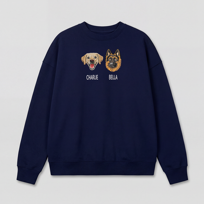 Pet Embroidered Sweatshirt - Full Color