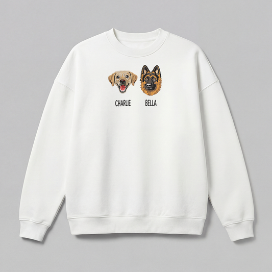 Pet Embroidered Sweatshirt - Full Color