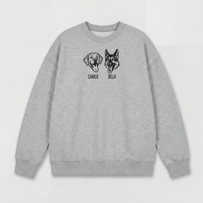 Pet Embroidered Sweatshirt – Outline