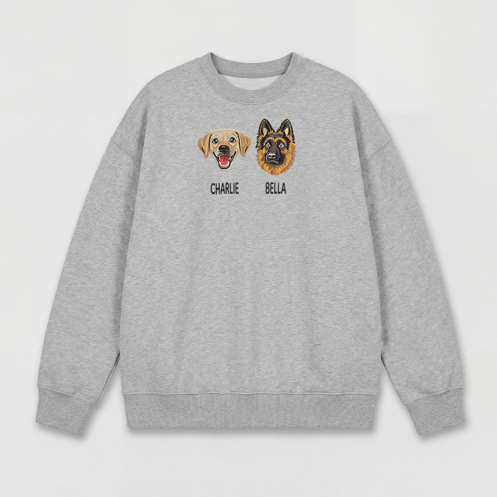 Pet Embroidered Sweatshirt - Full Color