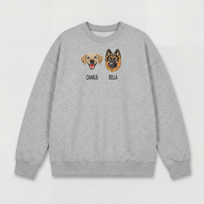 Pet Embroidered Sweatshirt - Full Color