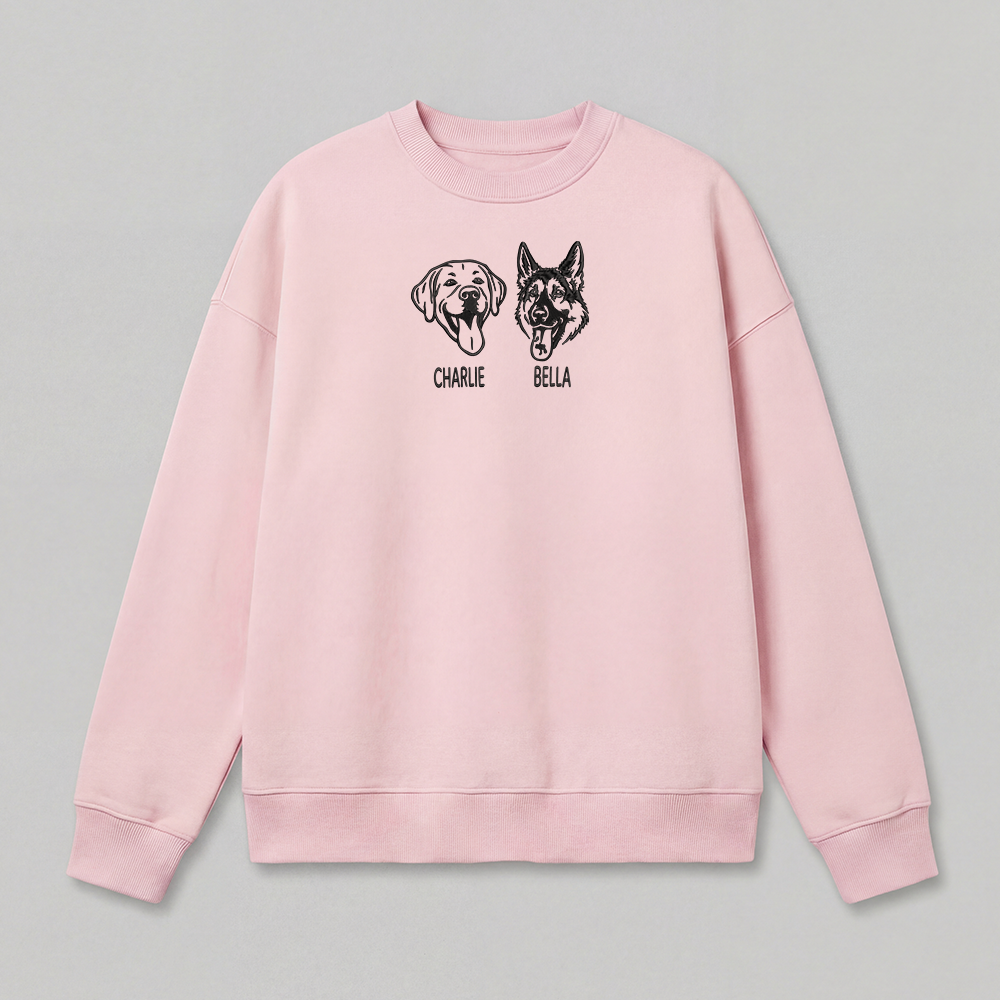 Pet Embroidered Sweatshirt – Outline