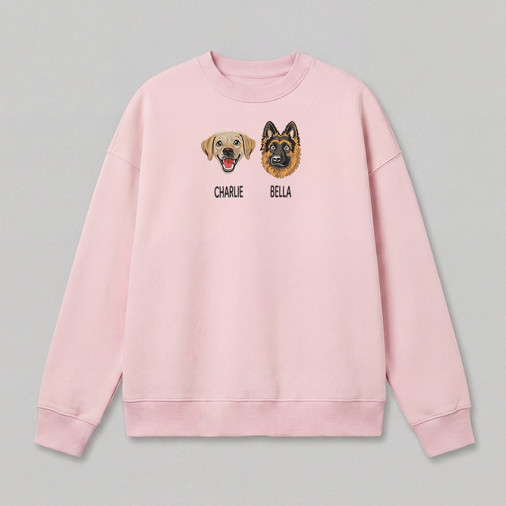Pet Embroidered Sweatshirt - Full Color
