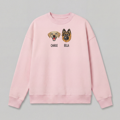 Pet Embroidered Sweatshirt - Full Color