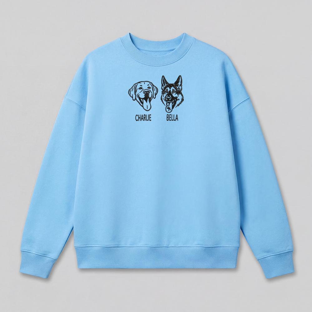 Pet Embroidered Sweatshirt – Outline