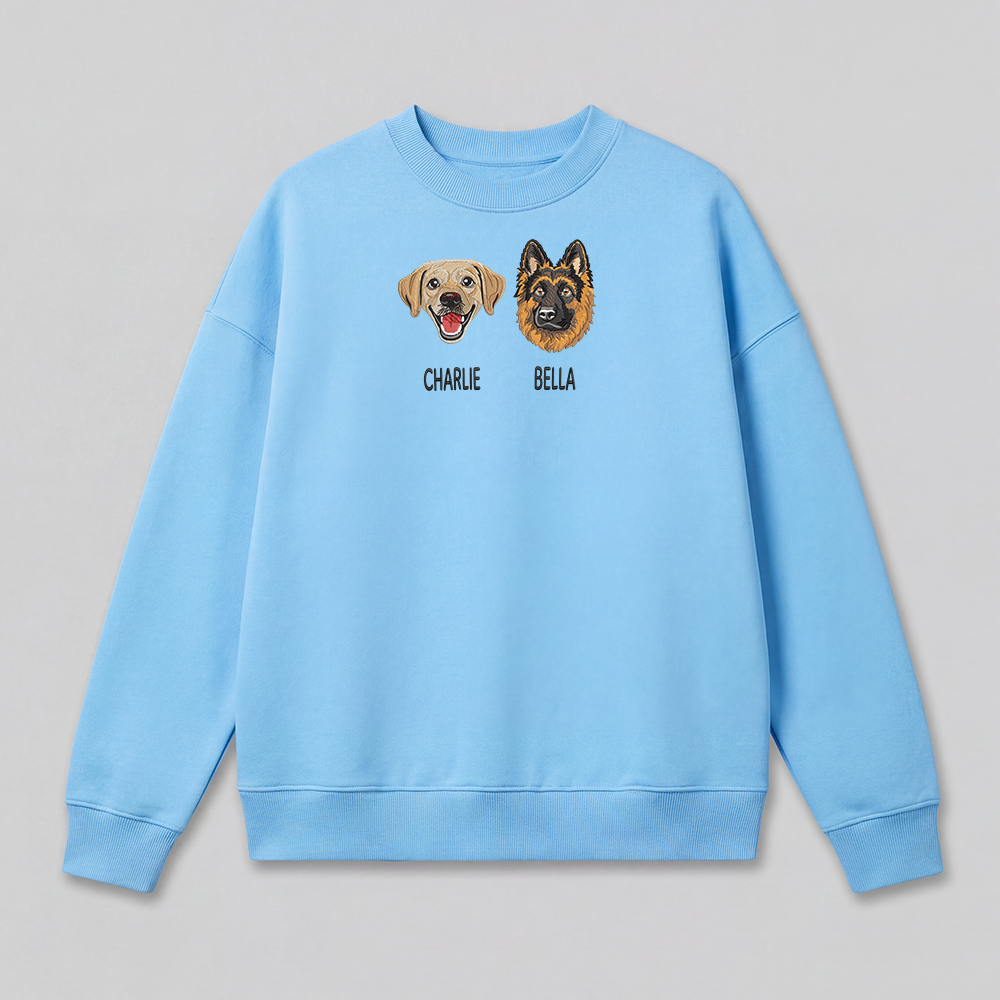 Pet Embroidered Sweatshirt - Full Color