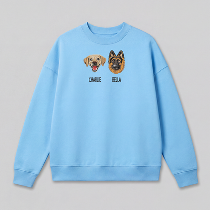 Pet Embroidered Sweatshirt - Full Color