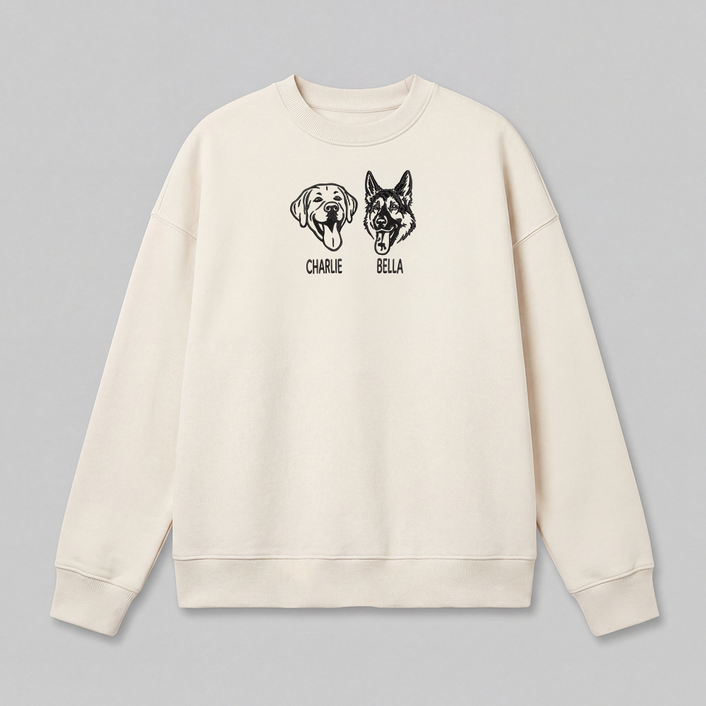 Pet Embroidered Sweatshirt – Outline