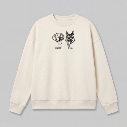 Pet Embroidered Sweatshirt – Outline