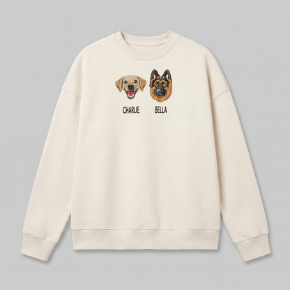 Pet Embroidered Sweatshirt - Full Color
