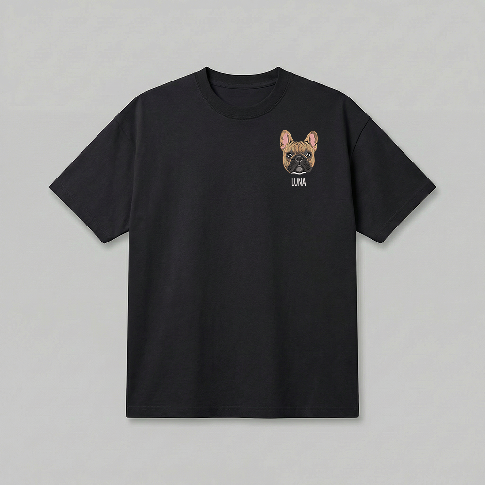 Heavyweight Pet Embroidered T-Shirt – Full Color