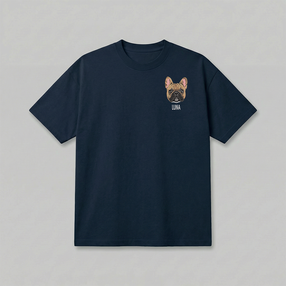Heavyweight Pet Embroidered T-Shirt – Full Color
