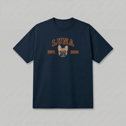 Heavyweight Pet Embroidered T-Shirt – Outline