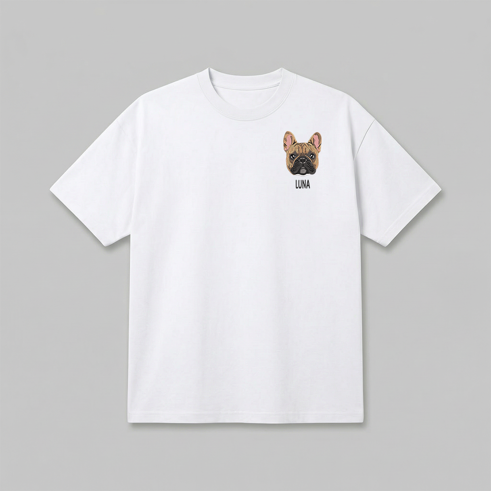 Heavyweight Pet Embroidered T-Shirt – Full Color
