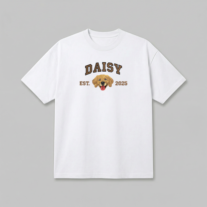 Heavyweight Pet Embroidered T-Shirt – Full Color