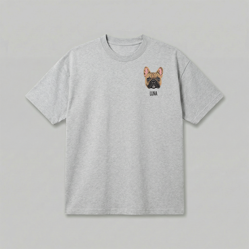 Heavyweight Pet Embroidered T-Shirt – Full Color