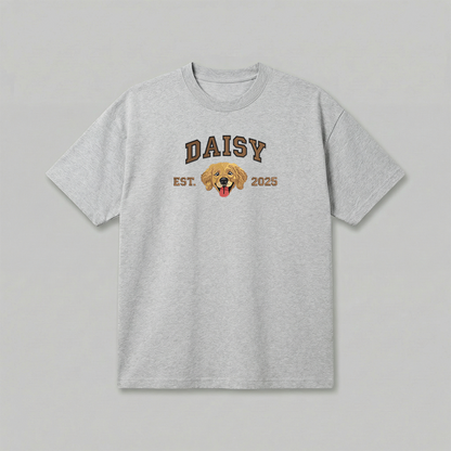 Heavyweight Pet Embroidered T-Shirt – Full Color