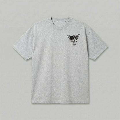 Heavyweight Pet Embroidered T-Shirt – Outline