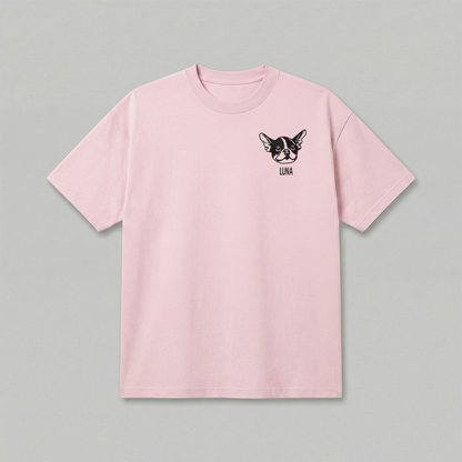 Heavyweight Pet Embroidered T-Shirt – Outline
