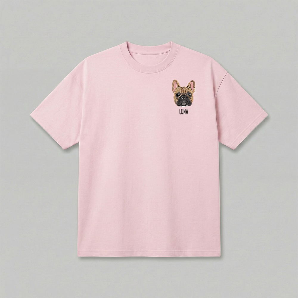 Heavyweight Pet Embroidered T-Shirt – Full Color