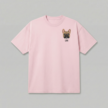 Heavyweight Pet Embroidered T-Shirt – Full Color