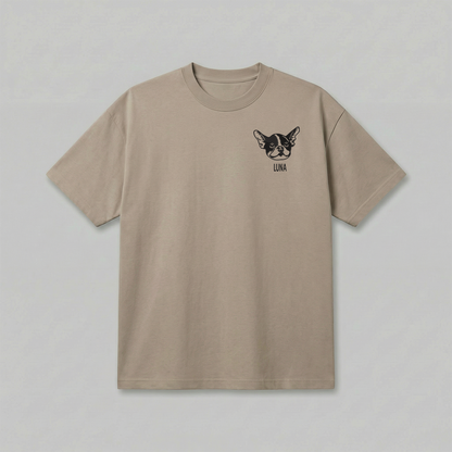 Heavyweight Pet Embroidered T-Shirt – Outline