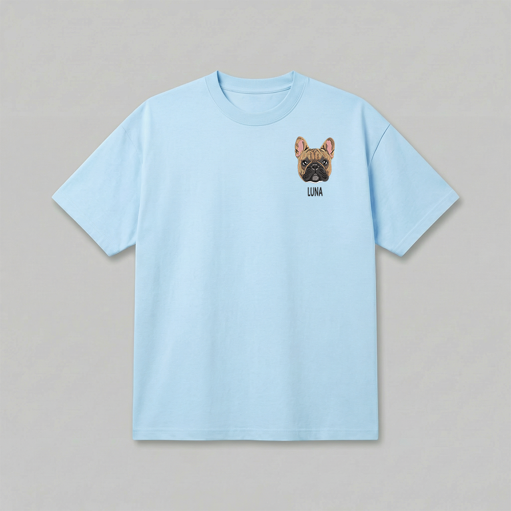 Heavyweight Pet Embroidered T-Shirt – Full Color