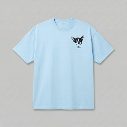 Heavyweight Pet Embroidered T-Shirt – Outline