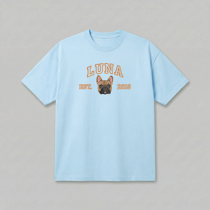 Heavyweight Pet Embroidered T-Shirt – Outline