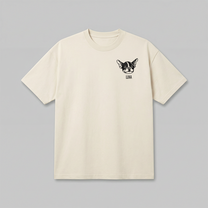 Heavyweight Pet Embroidered T-Shirt – Outline