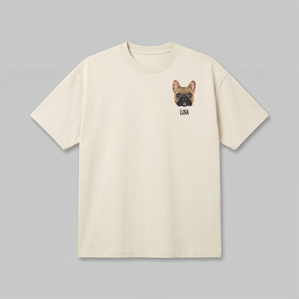 Heavyweight Pet Embroidered T-Shirt – Full Color