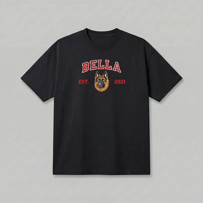 Heavyweight Pet Embroidered T-Shirt – Full Color