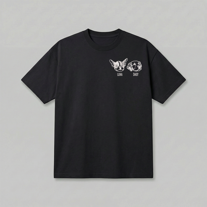 Heavyweight Pet Embroidered T-Shirt – Outline