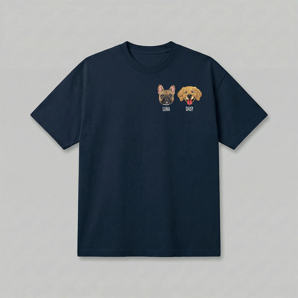 Heavyweight Pet Embroidered T-Shirt – Full Color