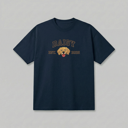 Heavyweight Pet Embroidered T-Shirt – Outline