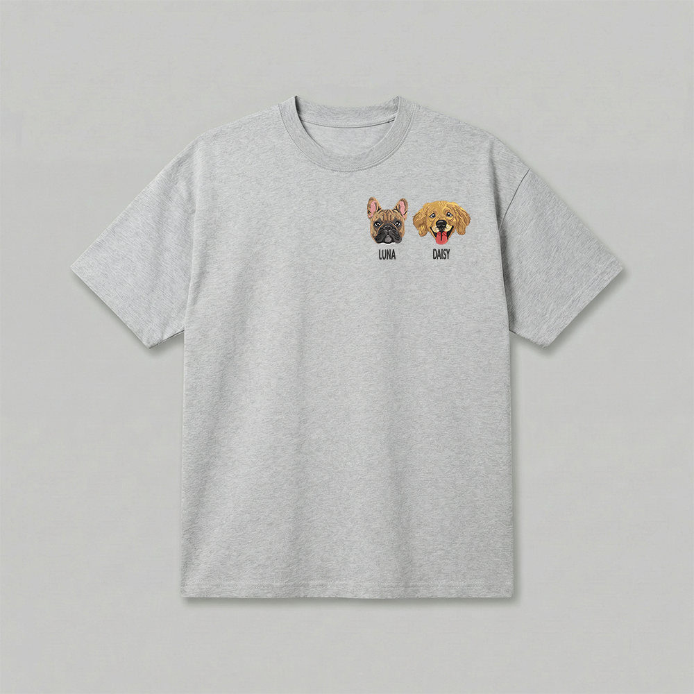 Heavyweight Pet Embroidered T-Shirt – Full Color